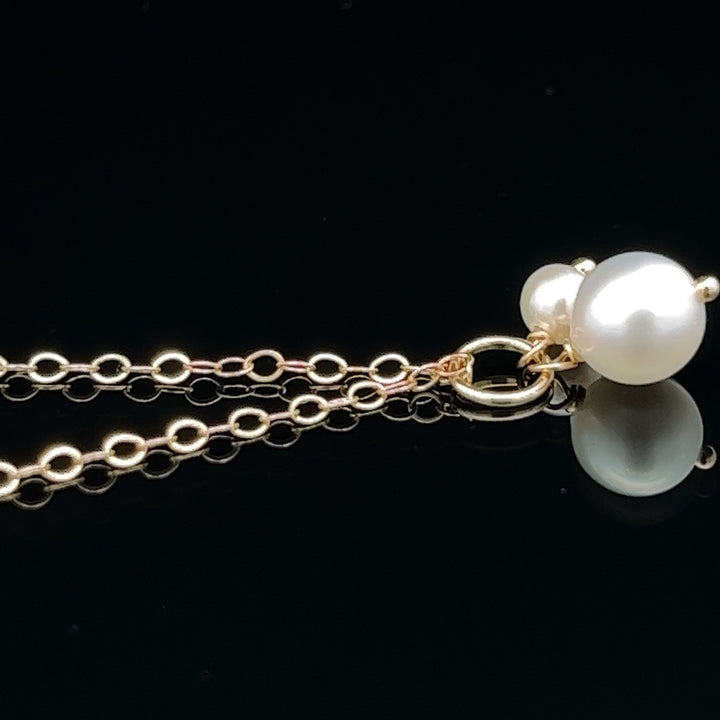 van luna - akoya pearl duet pendant necklace - valentshop.com