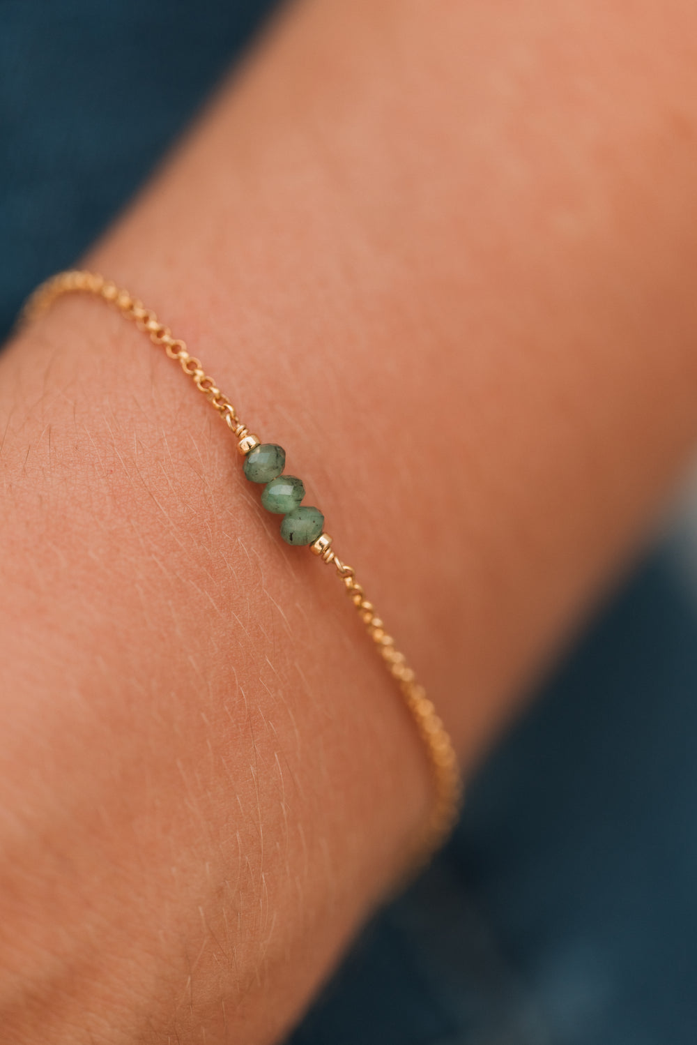 triple baby birthstone bracelet - Valentshop Jewelry