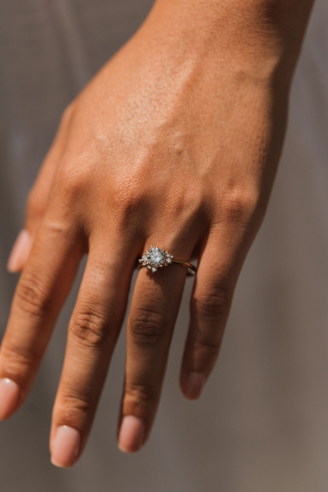 1 1/3 ctw celestial diamond halo engagement ring - Valentshop Jewelry