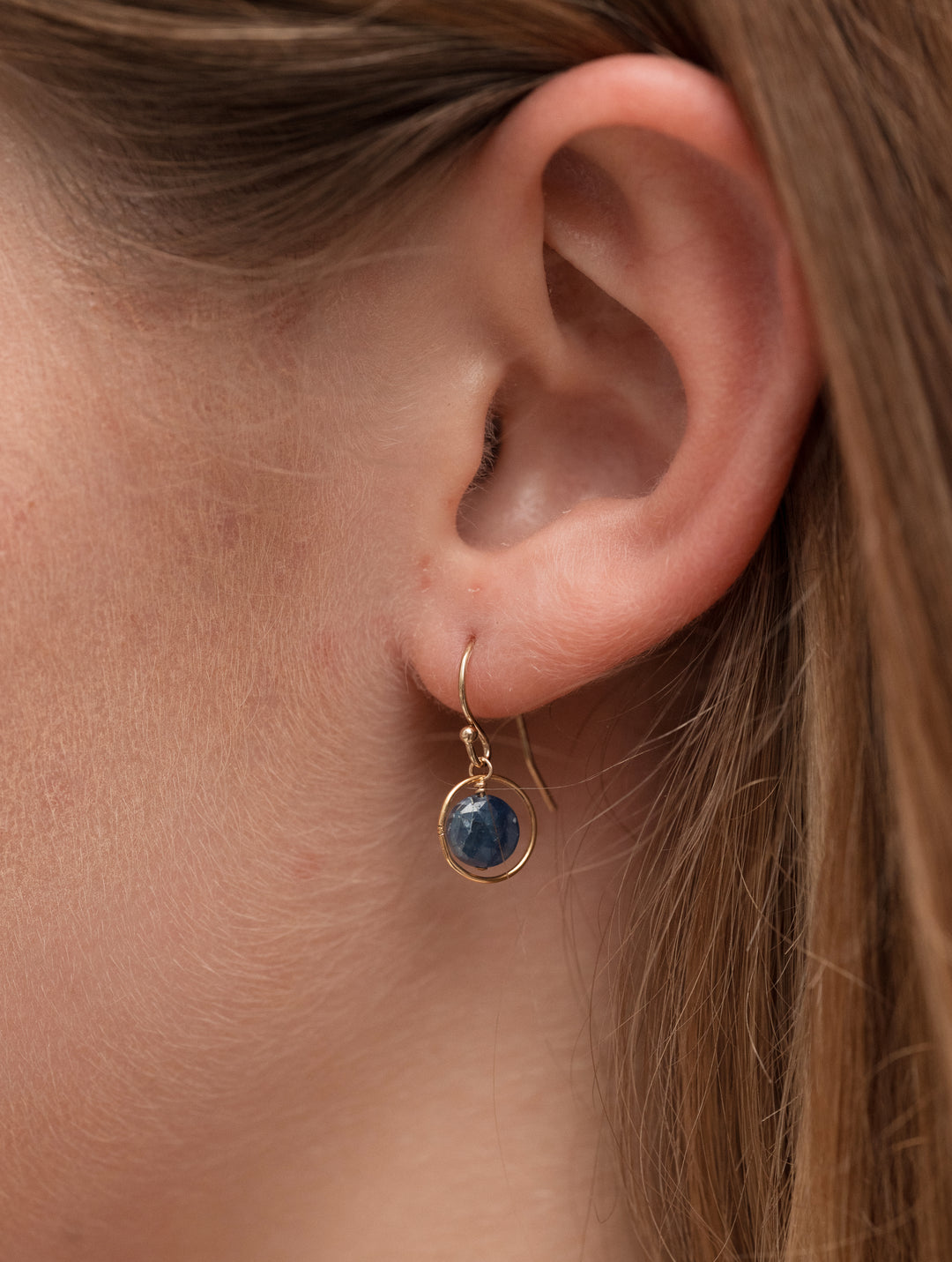 halo birthstone earrings - Valentshop Jewelry