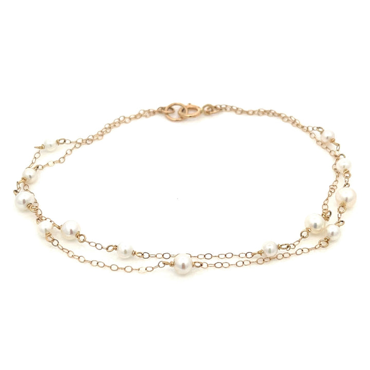 14K van luna - double-layered akoya pearl bracelet - Valentshop Jewelry