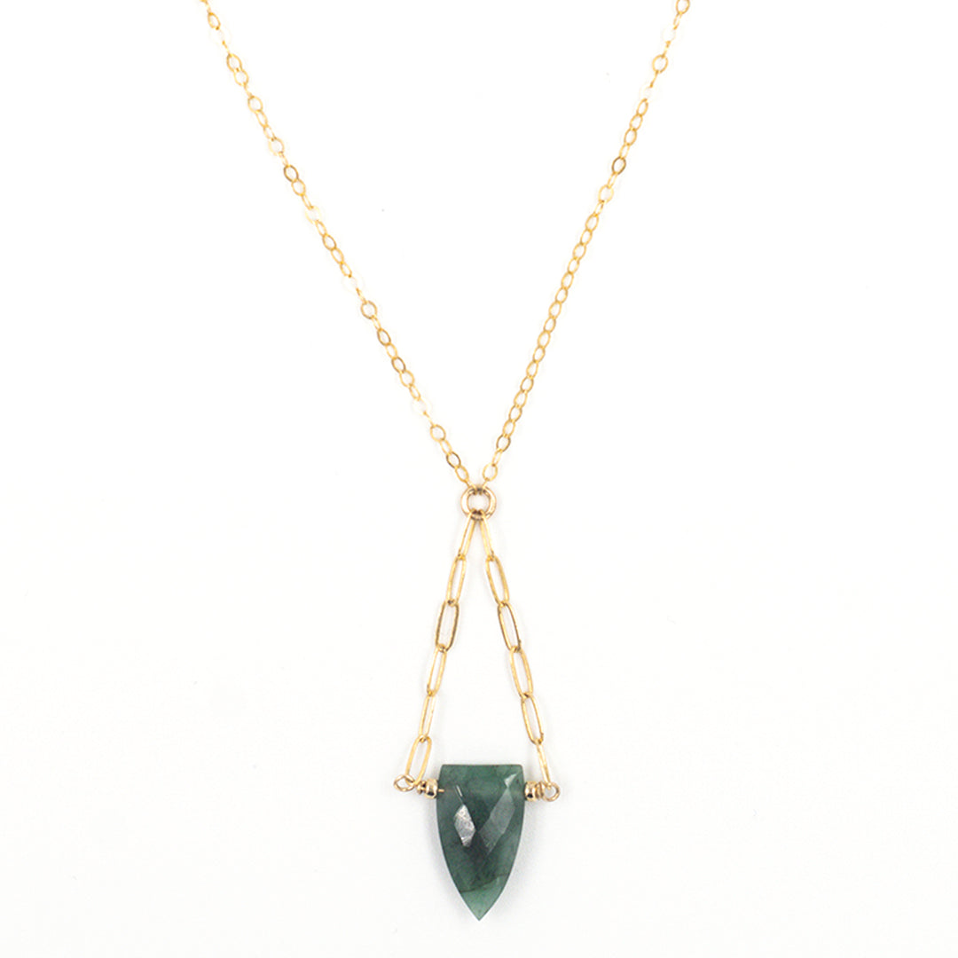 emerald trapeze necklace - Valentshop Jewelry