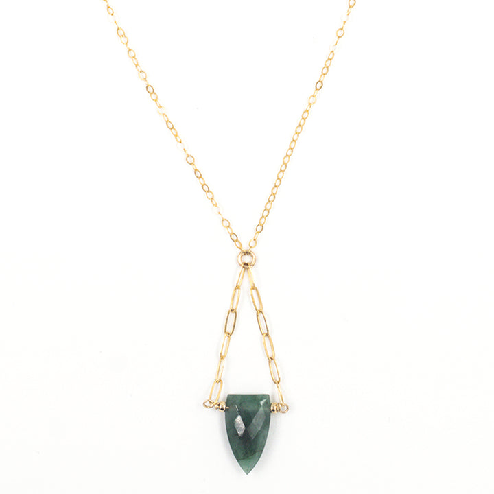 emerald trapeze necklace - Valentshop Jewelry