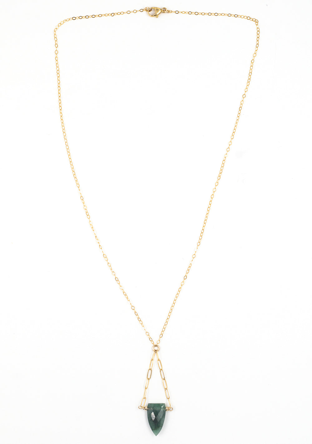 emerald trapeze necklace - Valentshop Jewelry