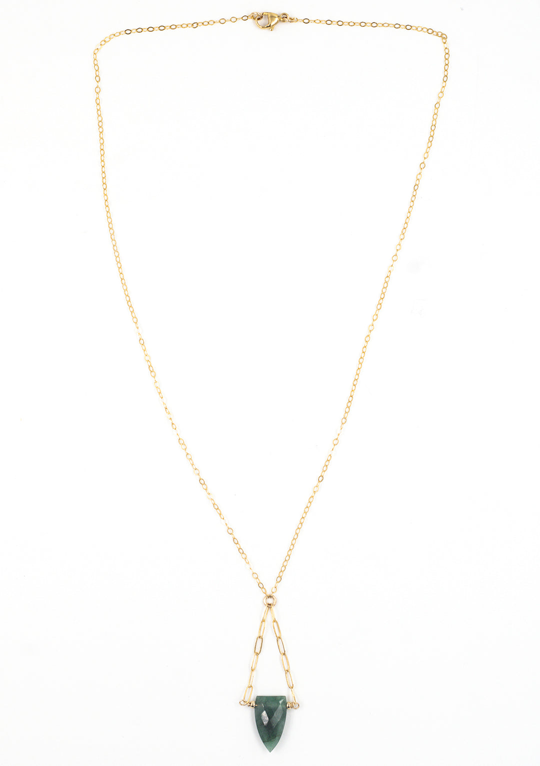 emerald trapeze necklace - Valentshop Jewelry