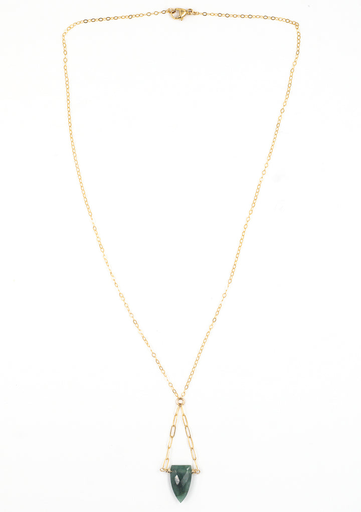 emerald trapeze necklace - Valentshop Jewelry