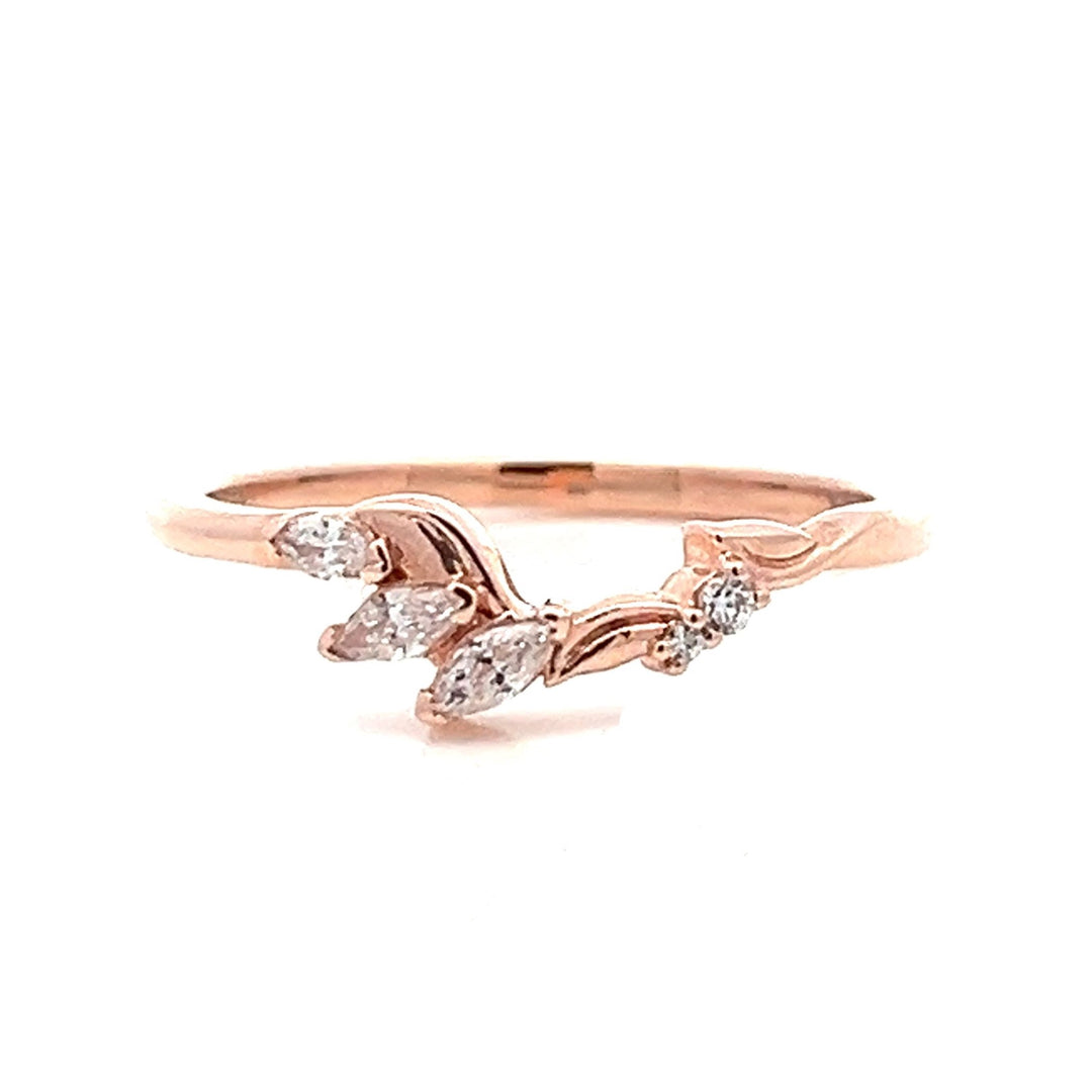 asymmetrical nature-inspired diamond band - Valentshop Jewelry