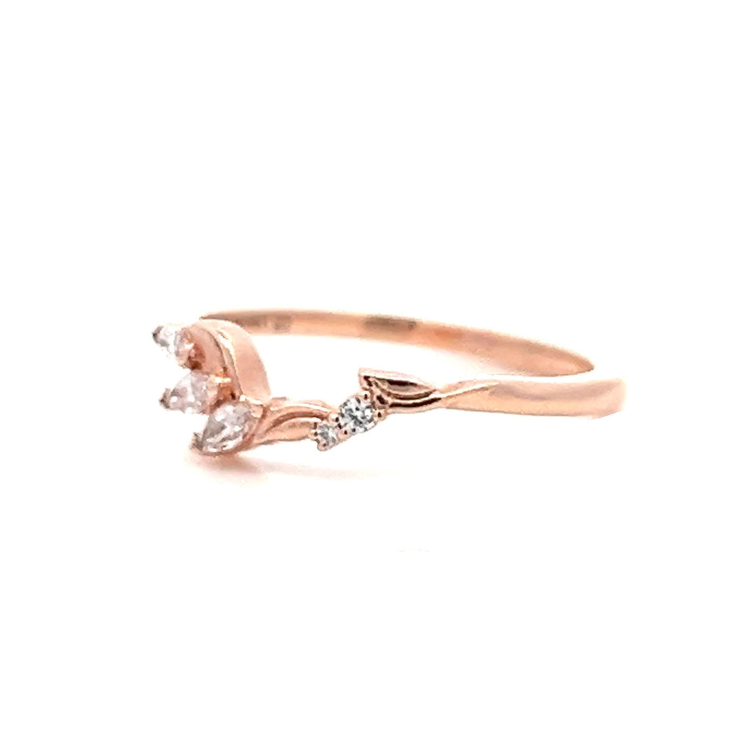asymmetrical nature-inspired diamond band - Valentshop Jewelry