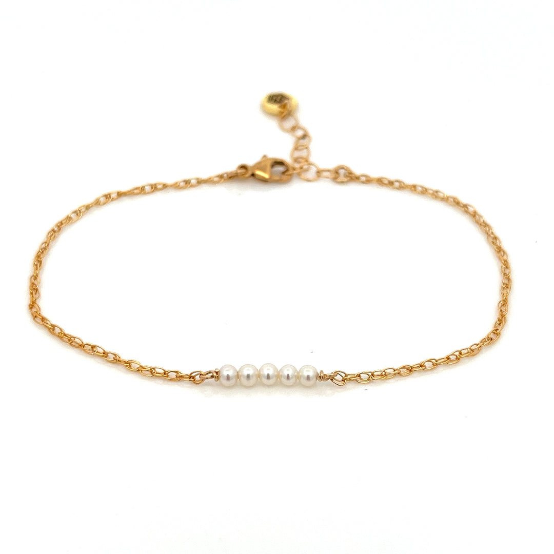 five-bar baby pearl bracelet - Valentshop Jewelry