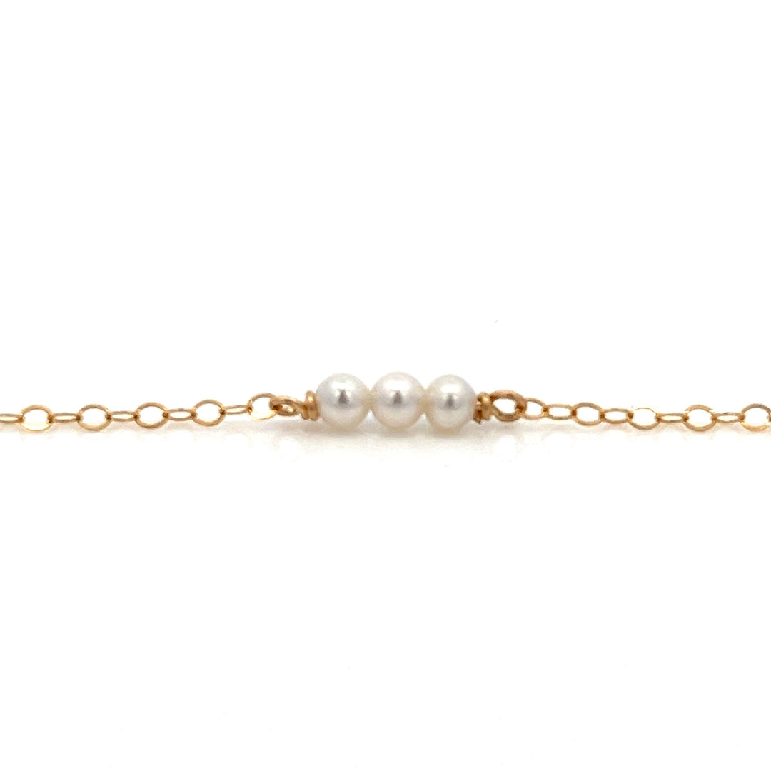 baby pearl triplet bracelet - Valentshop Jewelry