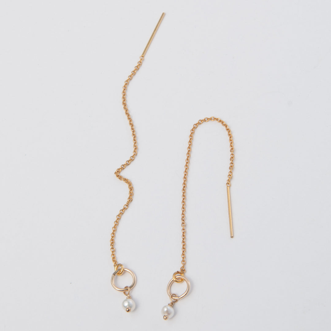 baby pearl golden ring threaders - valentshop.com