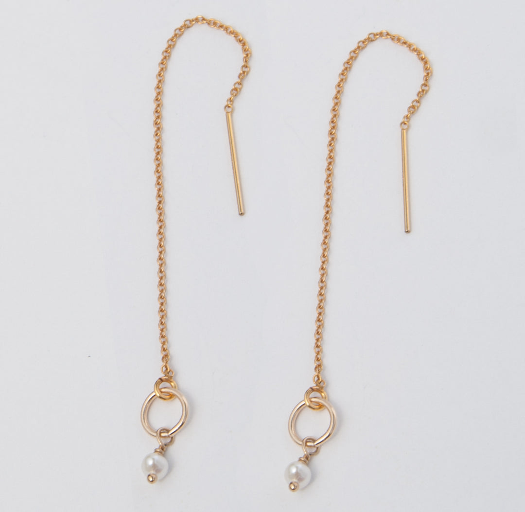 baby pearl golden ring threaders - valentshop.com