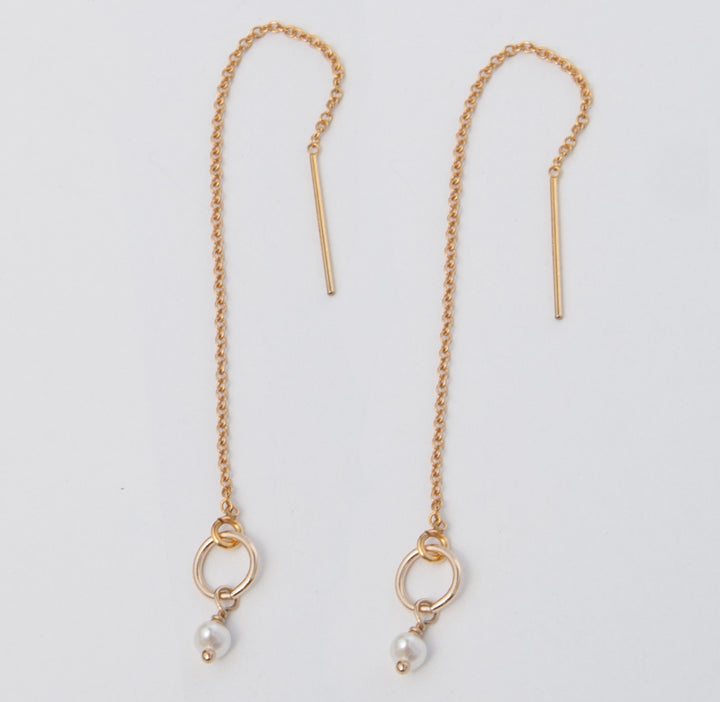 baby pearl golden ring threaders - valentshop.com