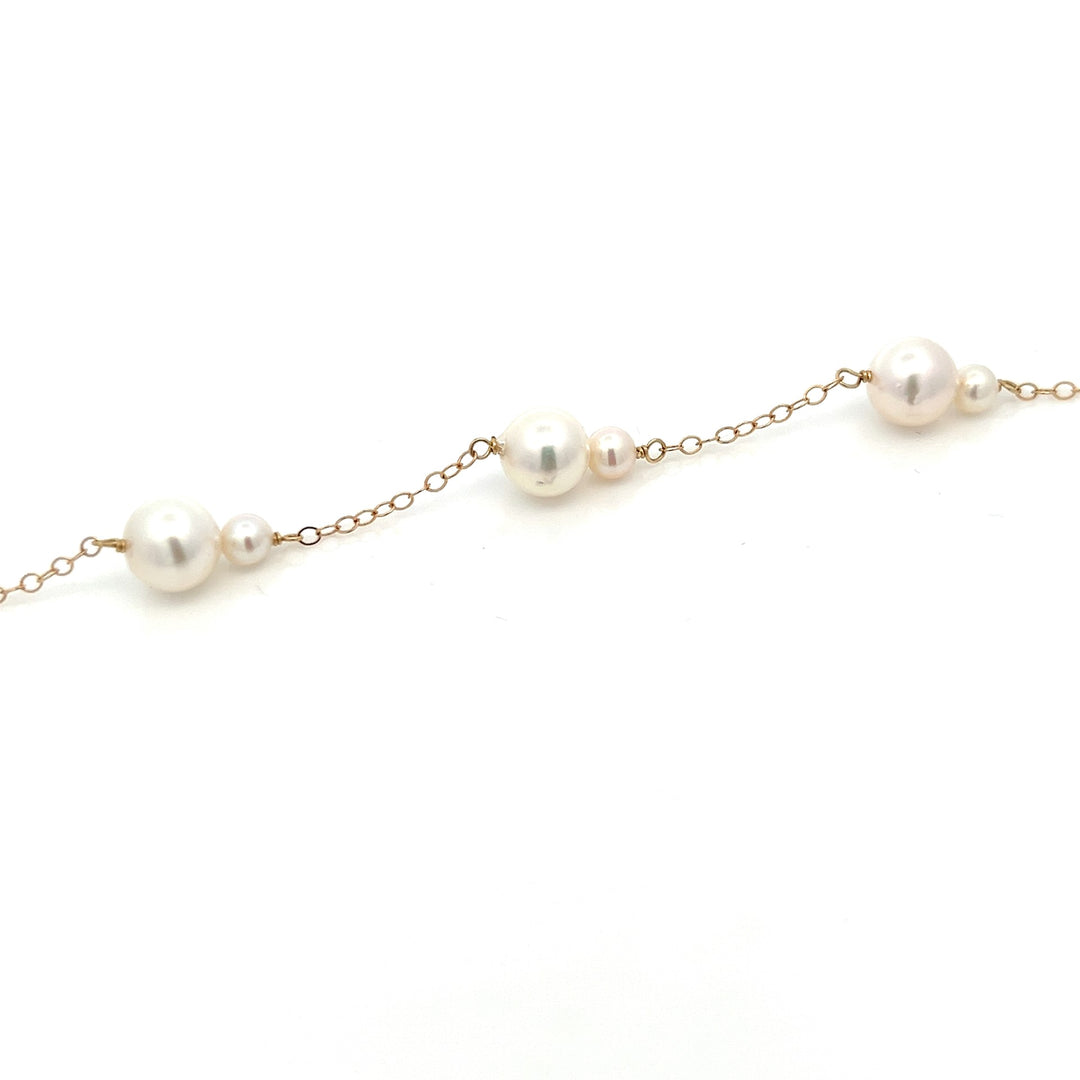 van luna - akoya pearl duet three-station bracelet - valentshop.com