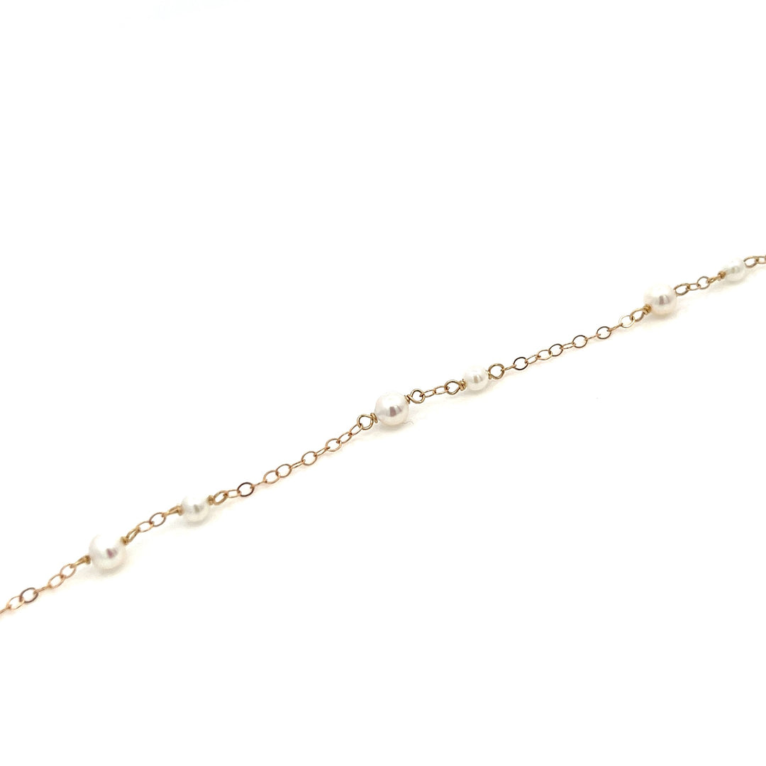 van luna - big & small akoya pearl station bracelet - valentshop.com