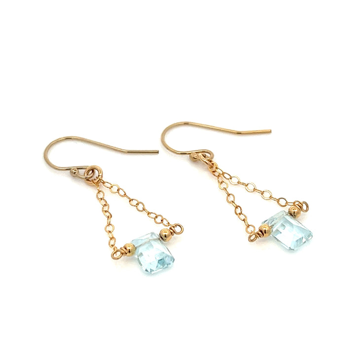 birthstone baguette trapeze earrings - valentshop.com