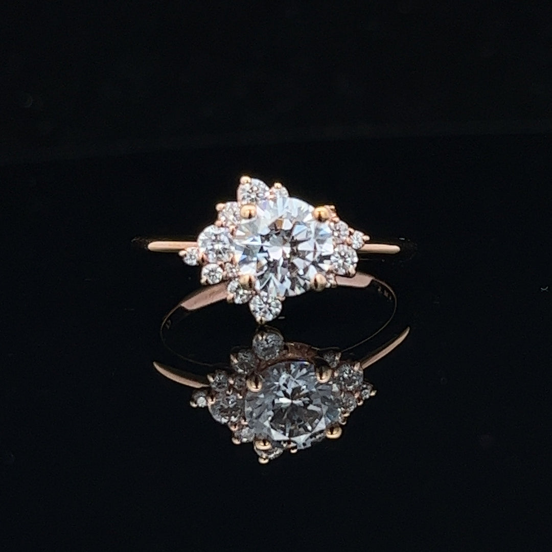 1 1/3 ctw celestial diamond halo engagement ring - valentshop.com