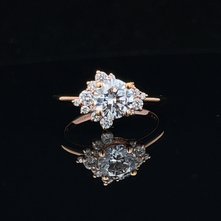 1 1/3 ctw celestial diamond halo engagement ring - valentshop.com