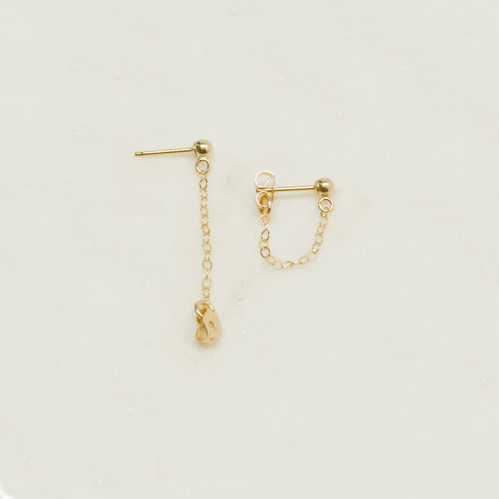 "front-to-back" chain earrings - classic cable - valentshop.com