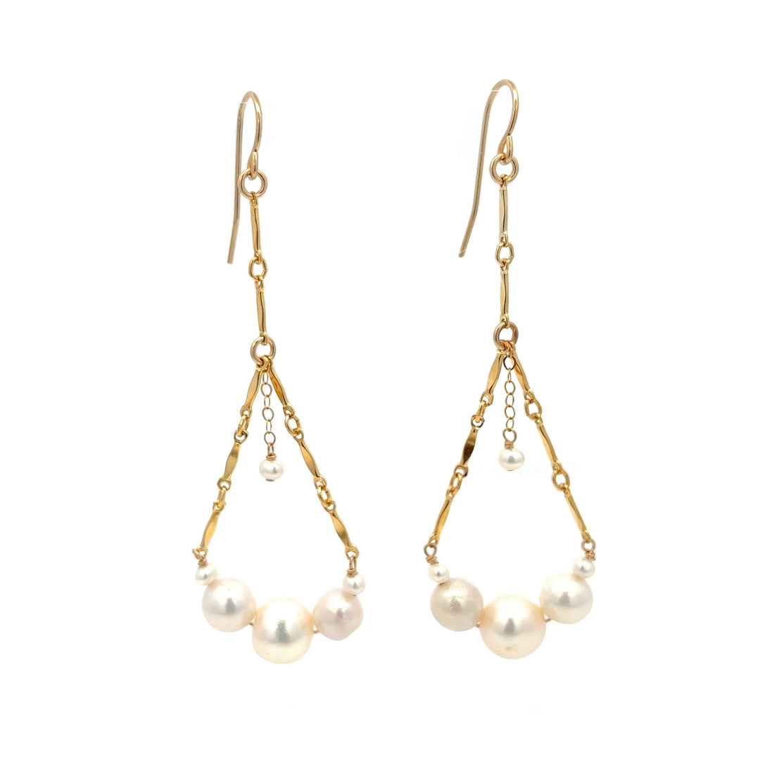 graduated pearl chandelier earrings - valentshop.com
