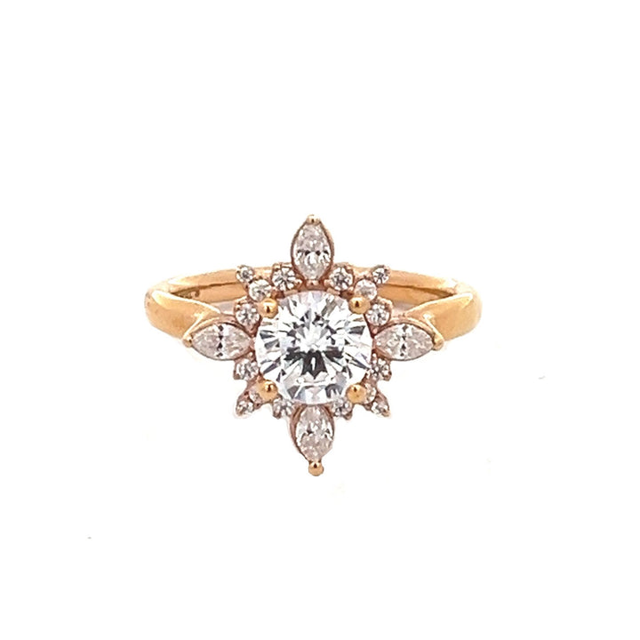 1 1/2 ctw radiant halo round diamond engagement ring - valentshop.com