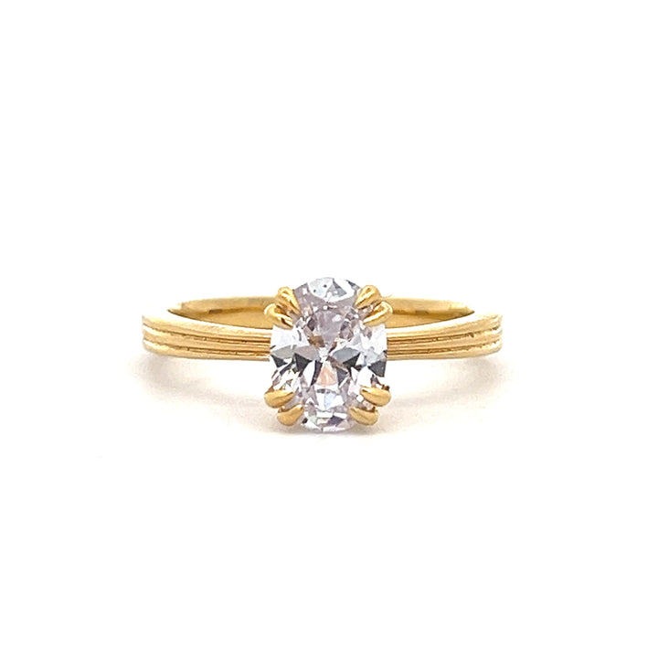 1 ctw double claw oval diamond engagement ring - valentshop.com