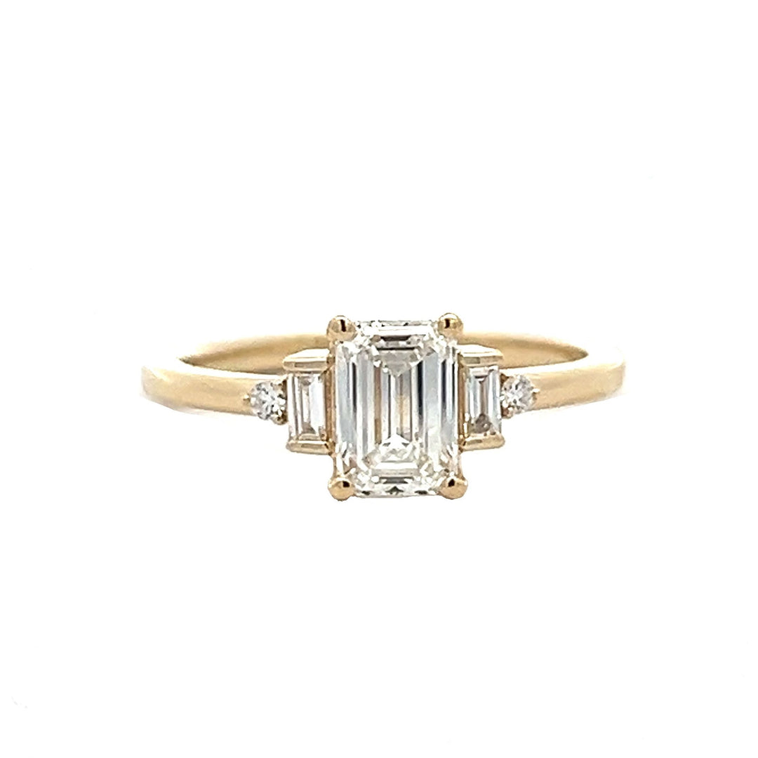 1 ctw emerald-cut diamond engagement ring - Valentshop Jewelry