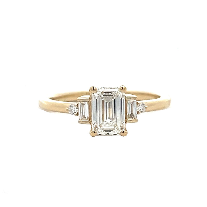 1 ctw emerald-cut diamond engagement ring - Valentshop Jewelry