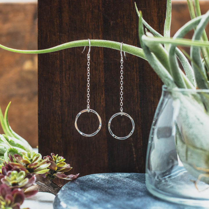 eternity chain drop earrings - valentshop.com