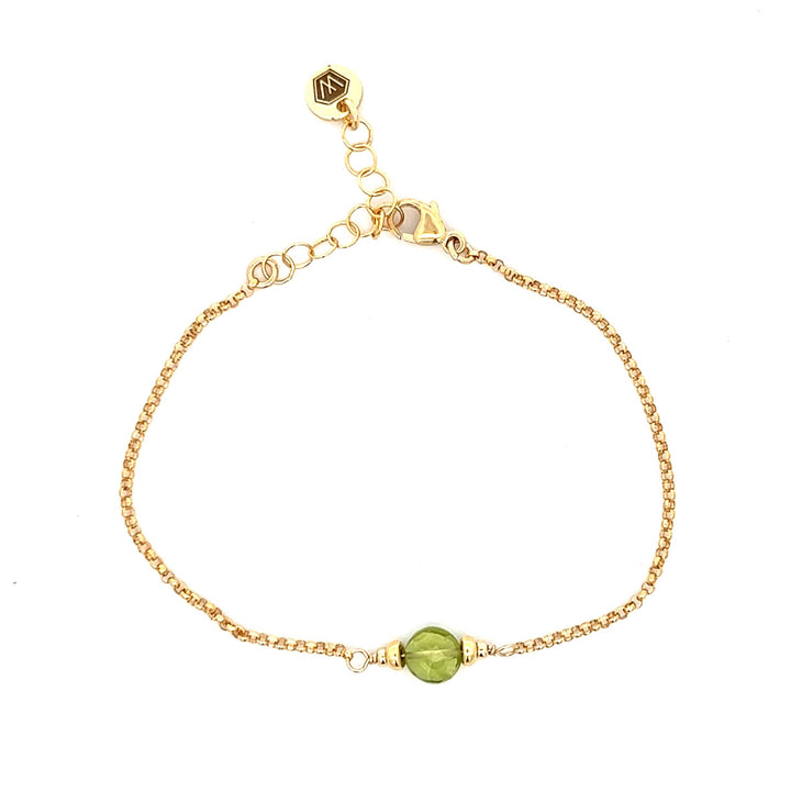 faceted birthstone coin charm bracelet - valentshop.com