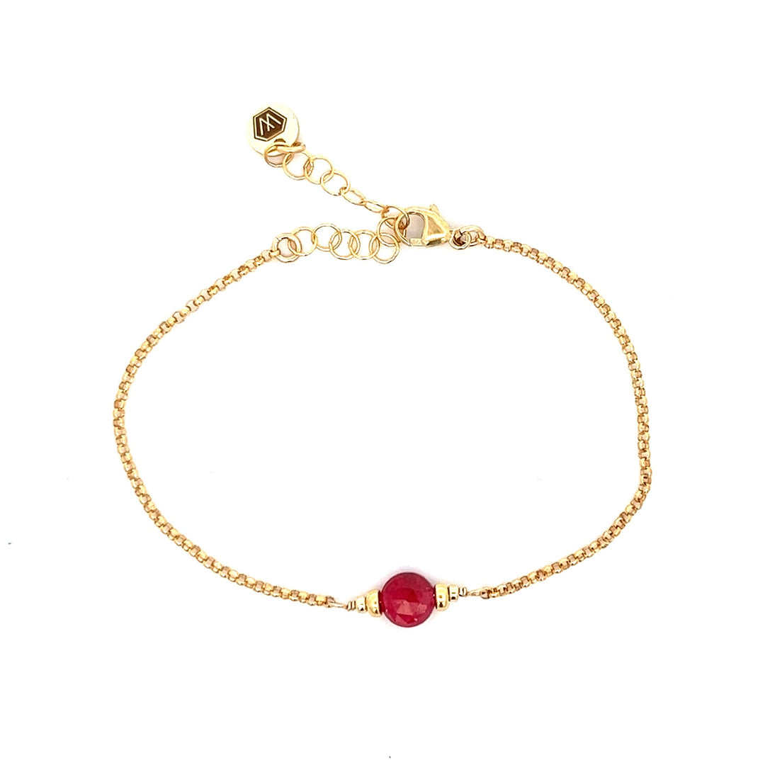 faceted birthstone coin charm bracelet - valentshop.com