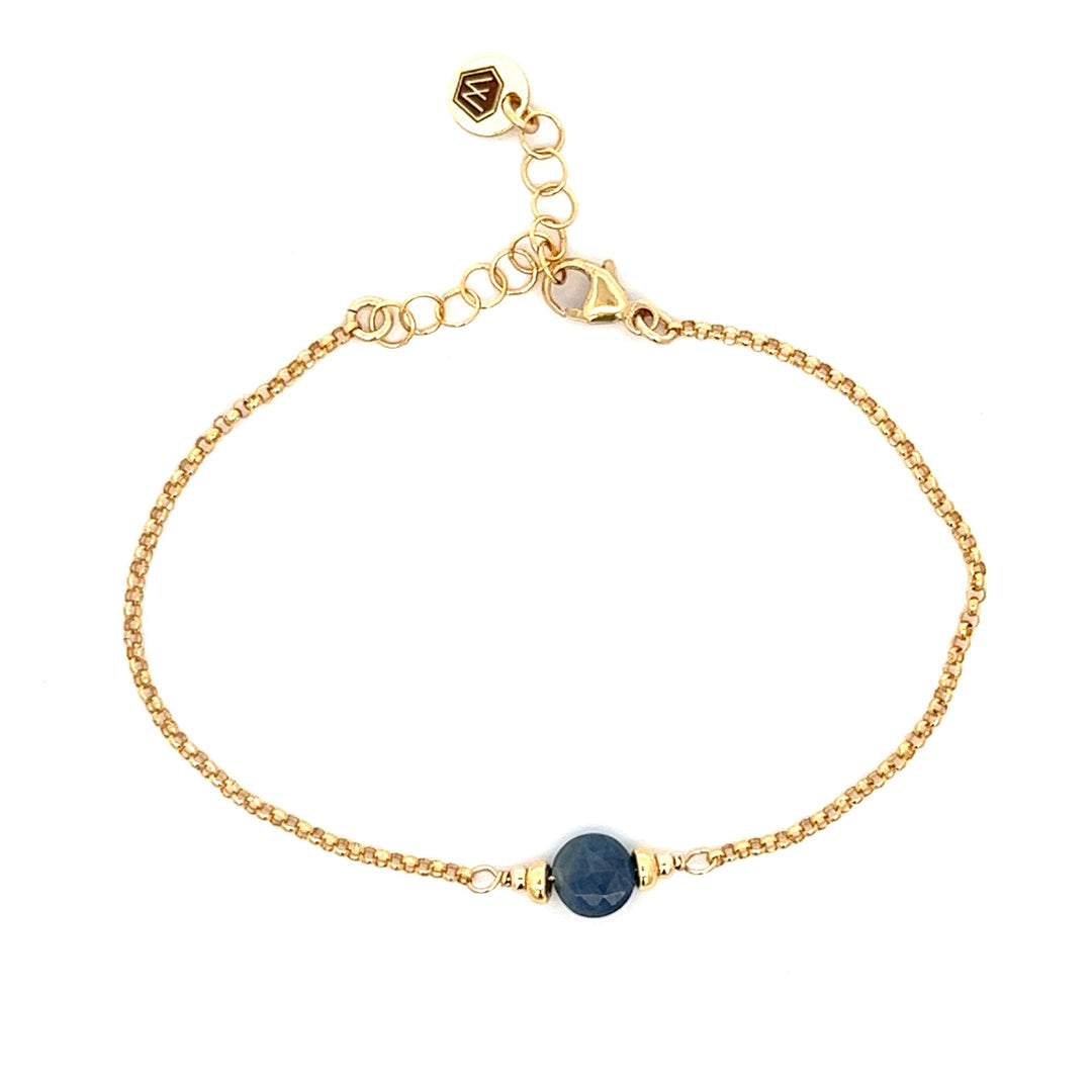 faceted birthstone coin charm bracelet - valentshop.com