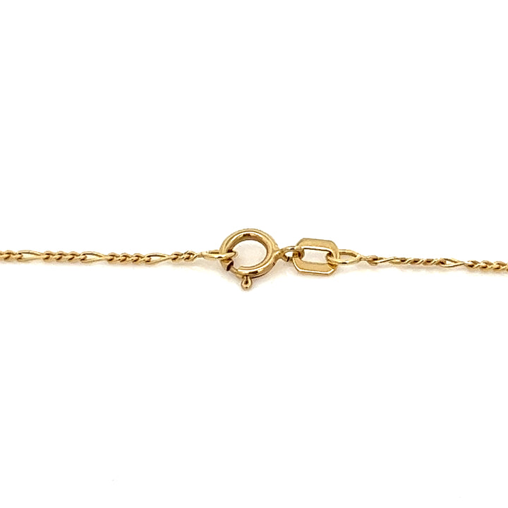 14K solid gold baby figaro chain necklace - valentshop.com