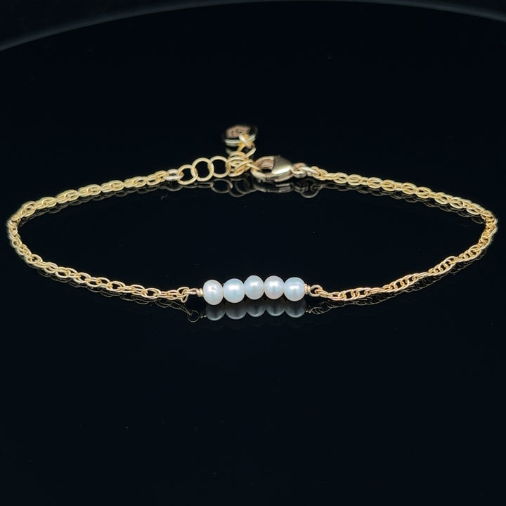 five-bar baby pearl bracelet - valentshop.com