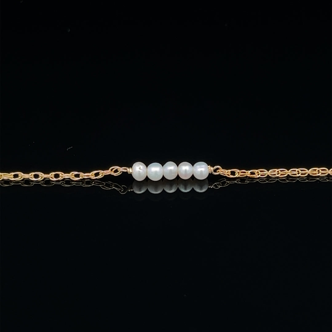 five-bar baby pearl bracelet - valentshop.com