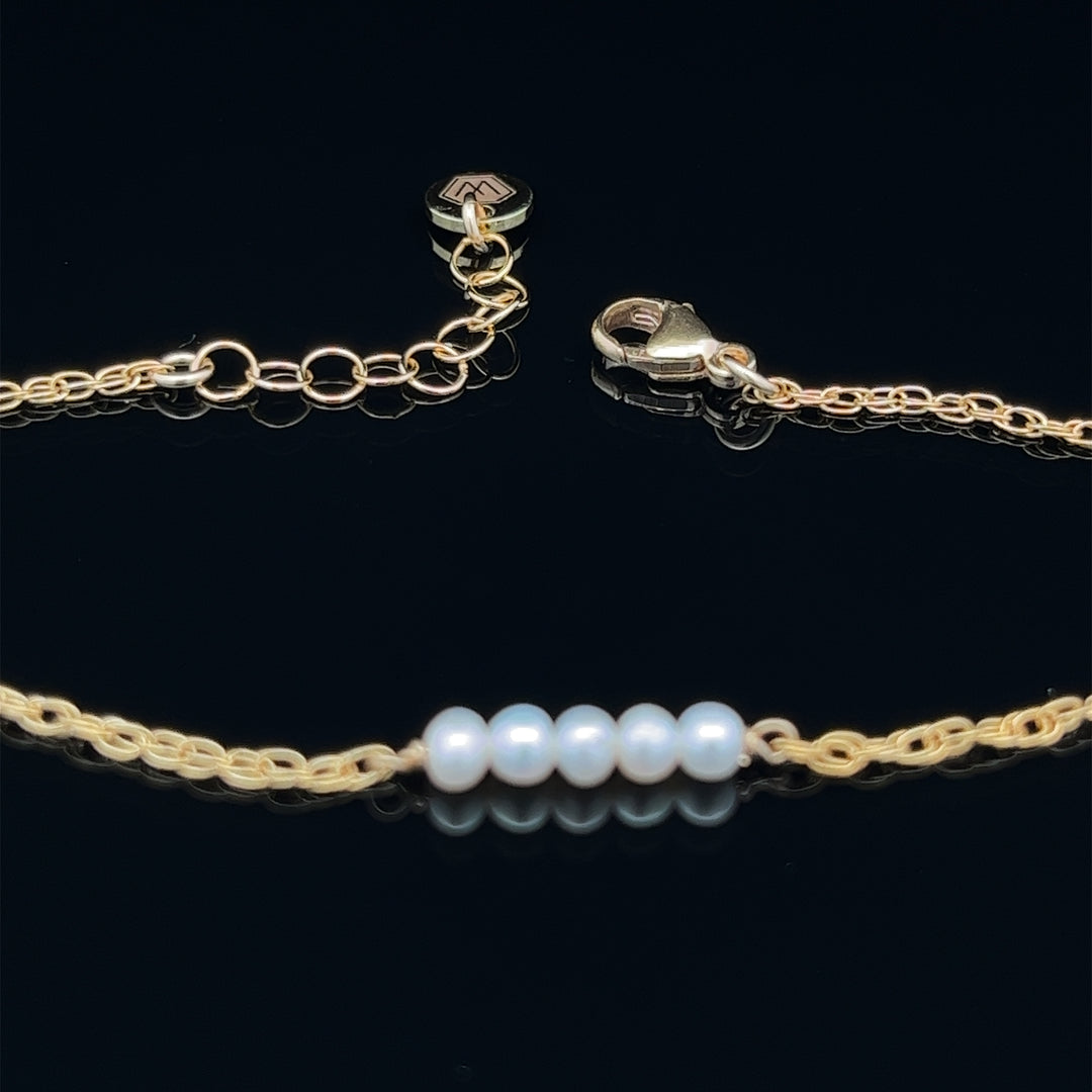 five-bar baby pearl bracelet - valentshop.com