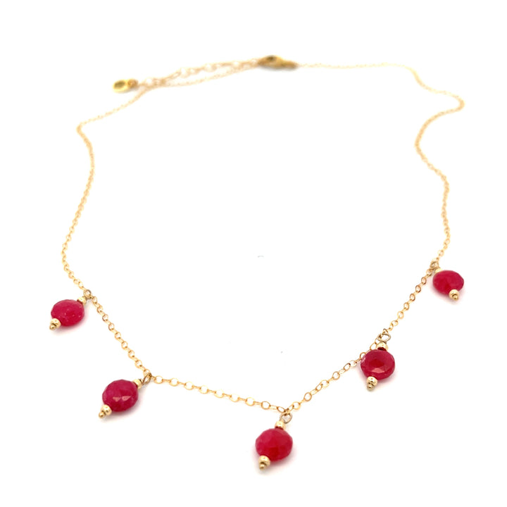 five-drop birthstone coin necklace - valentshop.com