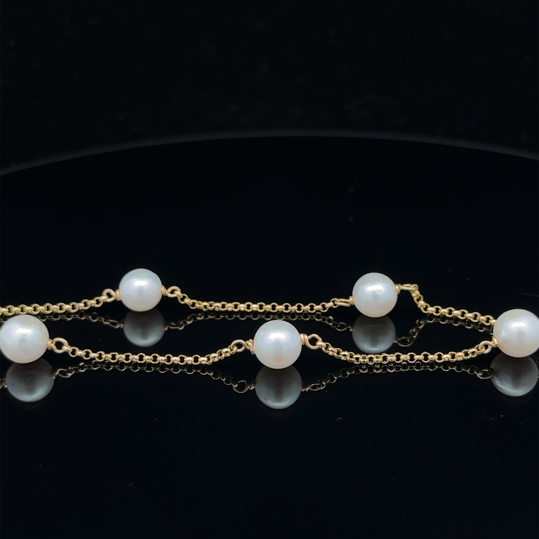 five-station pearl necklace - valentshop.com