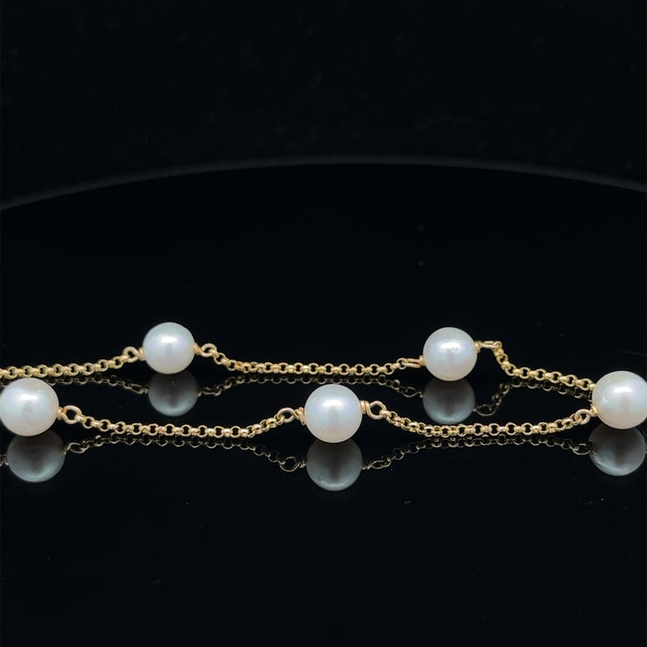 five-station pearl necklace - valentshop.com