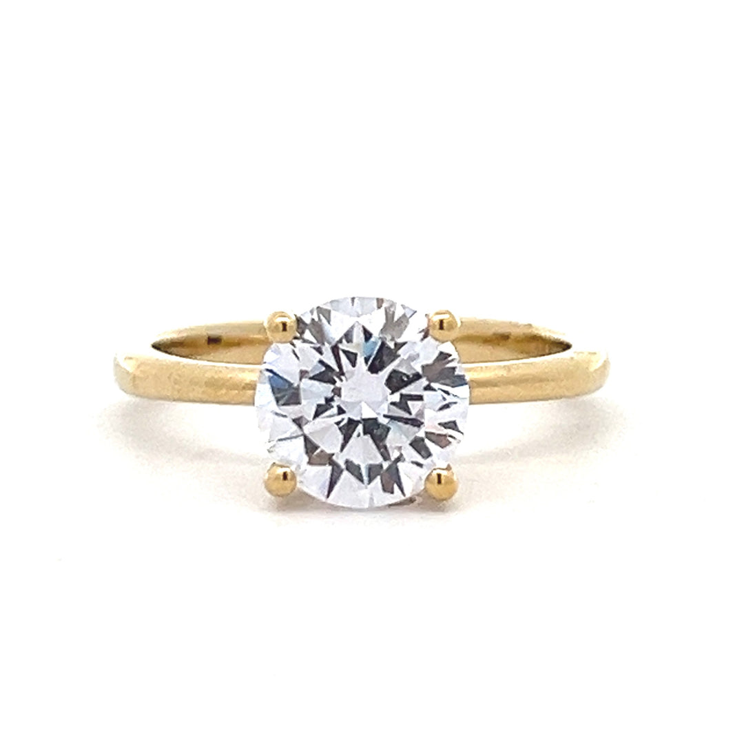 2 ctw floral solitaire round diamond engagement ring - valentshop.com