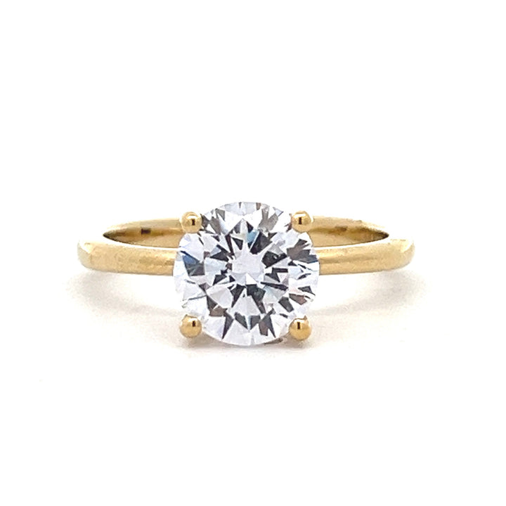 2 ctw floral solitaire round diamond engagement ring - valentshop.com