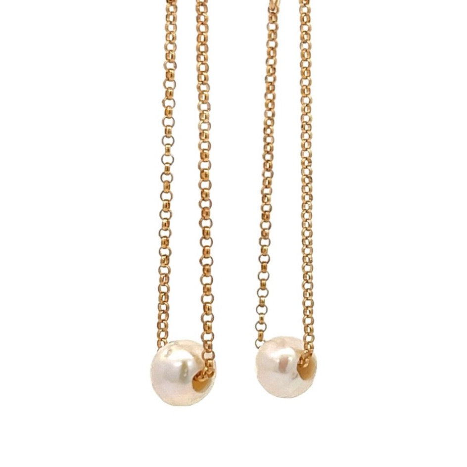front-to-back pearl swing earrings - valentshop.com