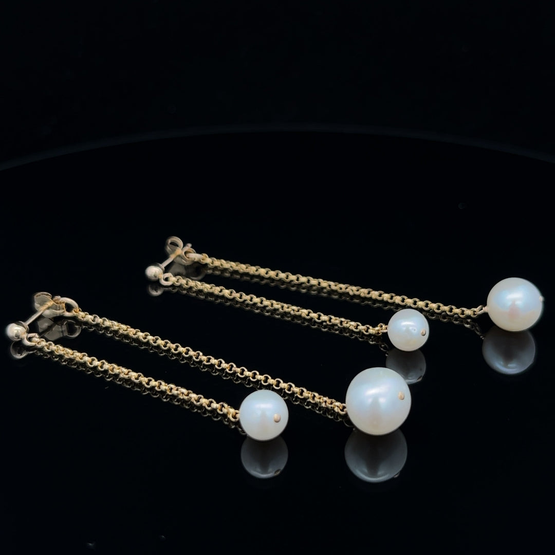 front-to-back versatile pearl duo earrings - valentshop.com