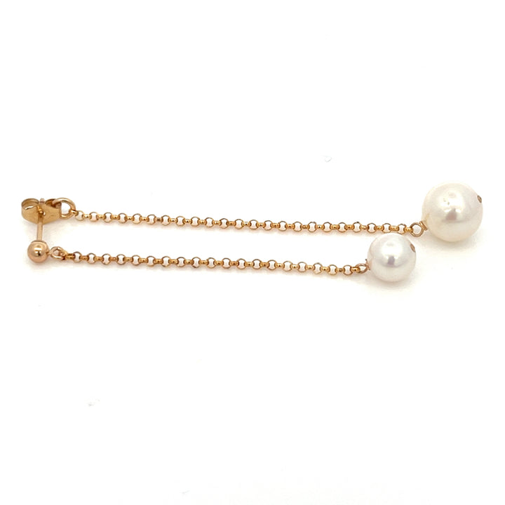 front-to-back versatile pearl duo earrings - valentshop.com