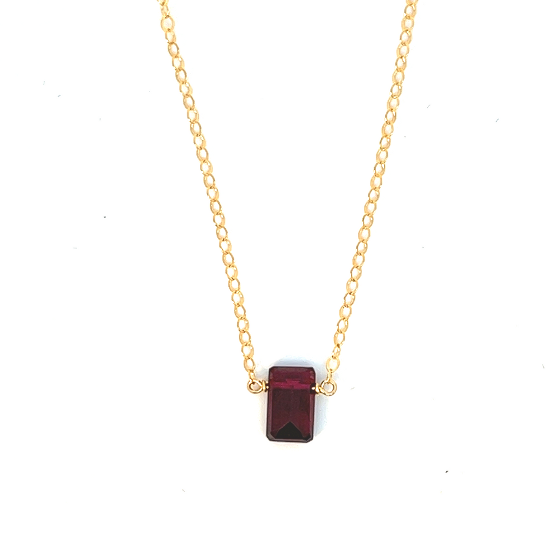birthstone baguette necklace - valentshop.com