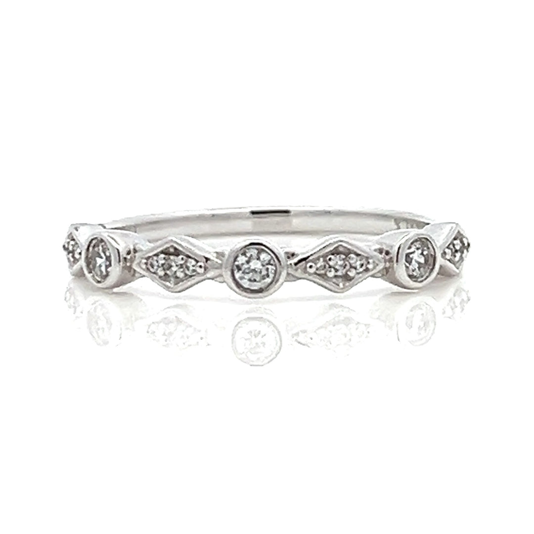 geometric round diamond band - Valentshop Jewelry