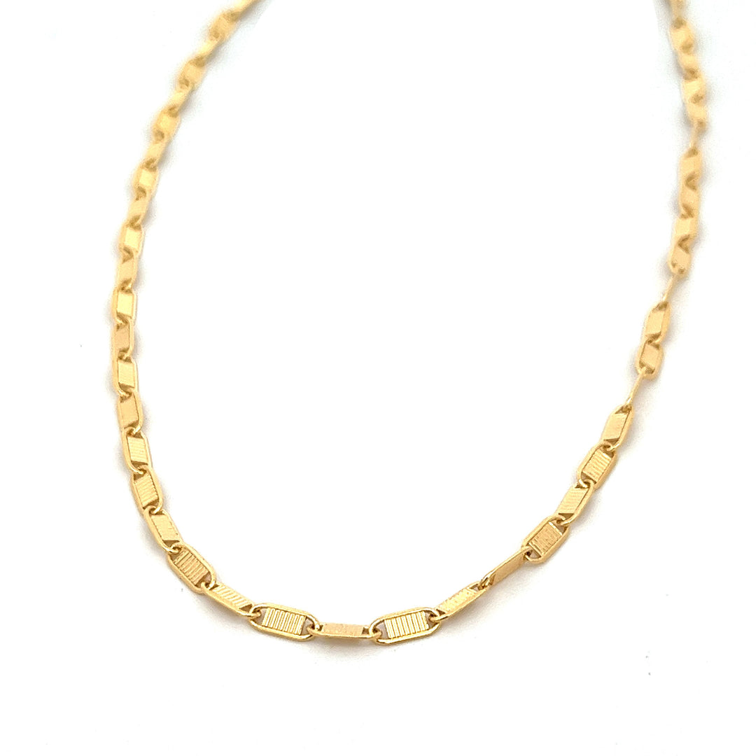 14K-gold-filled striped mariner necklace - 16" - valentshop.com