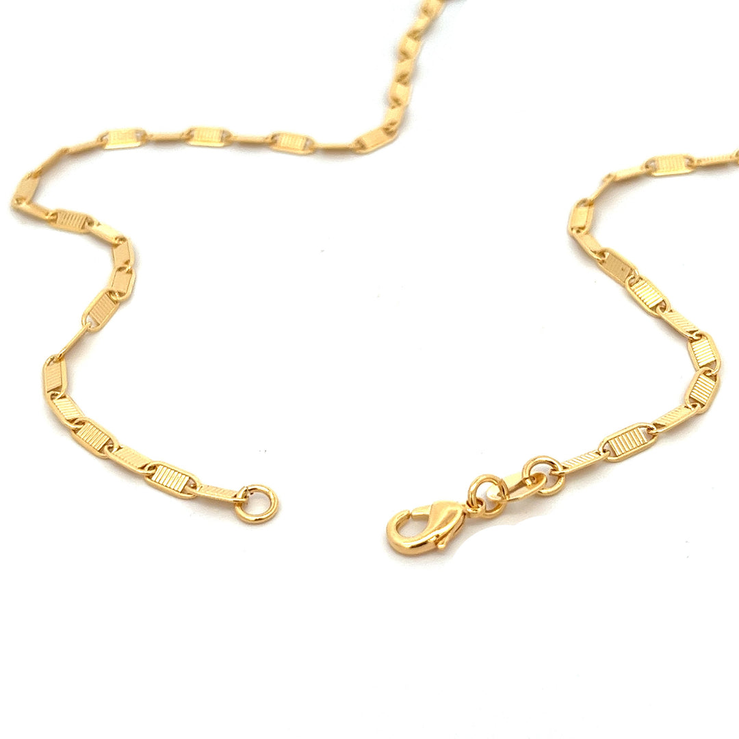 14K-gold-filled striped mariner necklace - 16" - valentshop.com