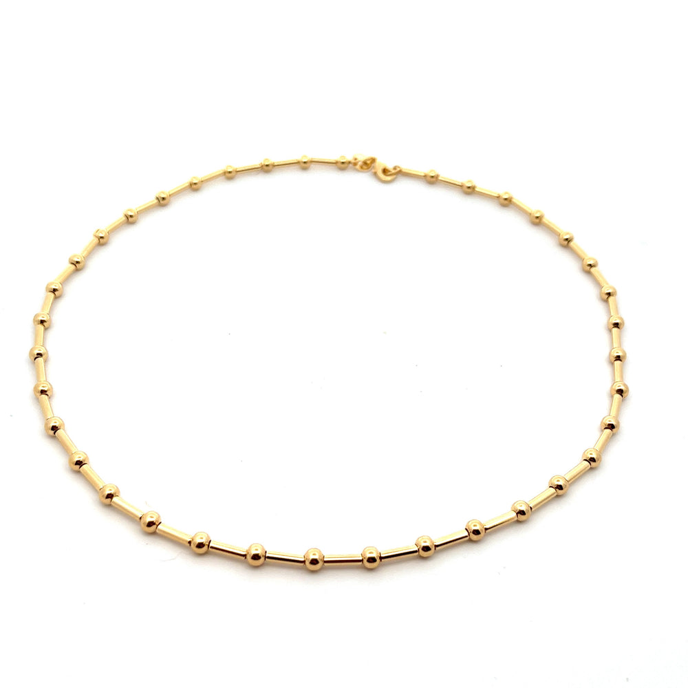 14K-gold-filled ball & bar necklace - 16" - valentshop.com