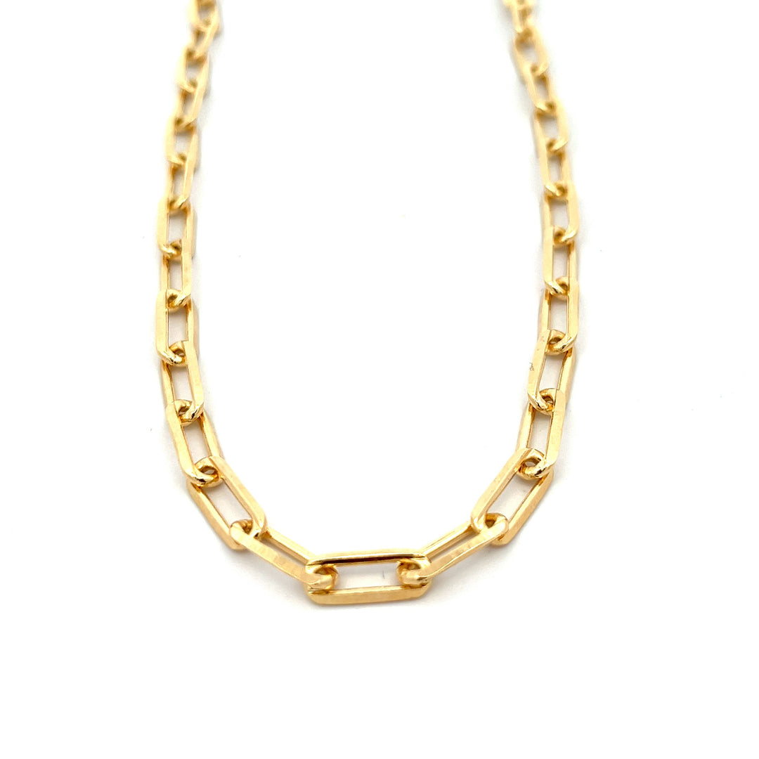14K-gold-filled bold paperclip necklace - 18" - valentshop.com